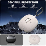 SHOKZ OpenDots ONE/OpenDots 2 Case, Soft Silicone Shockproof Protective Case Cover Compatible with SHOKZ OpenDots ONE & Two Earbuds Accessories with Cleaning Kit & Keychain