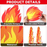 Fire Flame Birthday Party Decoration Pentecost Decorations Fireman Paper Banner Flame Hanging Swirls Streamer Firefighter Photo Booth Prop Supplies Favors Gatherings Celebrations Decor