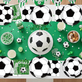 150 PCS Soccer Plates and Napkins, Soccer Party Supplies Disposable Paper Plates and Napkins Tableware Set for Sports Soccer Birthday Party Decorations, Serves 50