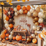 Burnt Orange Brown Balloon Arch Kit Tan White Dark Brown for Boho Birthday Baby Shower