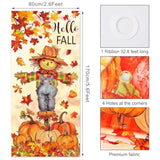 Scarecrow Pumpkin Fall Banner – Autumn Door Hanging 31.5×67"
