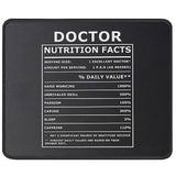 Funny Sarcastic Doctor Nutritional Facts Mouse Pad - Thank You Appreciation Gifts For Doctors - Birthday Gift Ideas For Physician, Medical Graduate - 9.5 In Mousepads