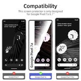 3-Pack Tempered Glass Screen Protector for Google Pixel 7A Bubble Free