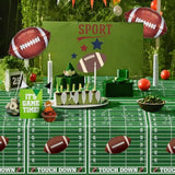 Football Tablecloths, 4 Pack Football Table Cover, Rectangular Game Day Table Cover Football Field For Footbal Decorations, Tailgate Football Party, Football Party (Football-2-Zb)
