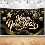 XL Happy New Year Banner 72x44in Backdrop Party Decorations 2026