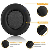 Replacement Memory Foam & Protein Leather Ear Cushion Pads Cover For Razer Kraken X, Kraken X Ultralight, Kraken X Lite Over-Ear Headphones Only - Oval (Black)