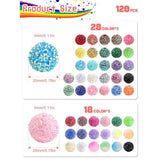 120pcs 20mm Sparkly Rhinestone Beads for DIY Jewelry & Craft Making