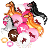 46 Pcs Western Party Horse Balloons Cowgirl Cowboy Decoration Kit Set Foil Latex Balloons Bulk For Horse Party Birthday Favors Baby Shower Decorations