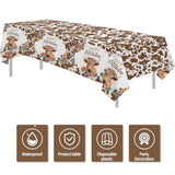 Highland Cow Birthday Decorations Tablecloth, 3 Pack Disposable Floral Boho Holy Cow Highland Theme Party Tablecover Supplies For Western Farm Animals Kids Birthday Baby Shower, 86In X 55In