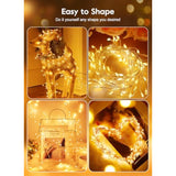 LED Firecracker String Lights 10Ft 120 LEDs USB Twinkle Lights with Remote