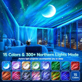 Northern Galaxy Light Projector, 300+Modes & 5 Films Star Projector, 15 White Noise & Bluetooth Moon Galaxy Projector, Teen Girl Gifts Trendy Stuff, Gifts Star Lights For Ceiling, Bedroom Decor