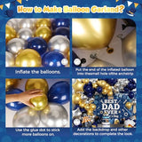 Happy Father's Day Balloon Garland Arch Set 100Pcs with Backdrop Banner, Fathers Day Decorations for Best Father Ever Decor Father's Day Party Fathers Birthday Party Photo Booth Backdrop Decor