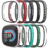 10Pack Tempered Glass Screen Protector With Hard Pc Case Compatible With Fitbit Versa 4/Sense 2, Allaround Protective Screen Full Cover Bumper Compatible For Fitbit Sense 2/Versa 4 Smart Watch