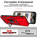 iPhone 16 Pro Max Case with HD Screen, Slide Camera Cover, Kickstand, Red