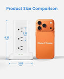Power Strip Tower Surge Protector 12 Outlets PD20W USB C Fast Charging 10FT Extension Cord White