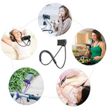 Lazy Cell Phone Holder, Universal Cell Phone Holder For Smart Mobile Phone,Hanging On Neck Cell Phone Mount Holder,Black