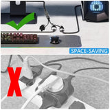 3 Prong 1 To 3 Outlet Power Cord Splitter Cord, 1.6Ft 16Awg 10A/1250W, Nema 5-15P To 3X Nema 5-15R Y Style 3-Outlet Extension Cord For Home, Room, Office (Black)