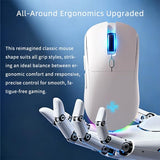 Wireless Gaming Mouse, Optical Tri-Mode Rgb Mouse With 2.4G Usb Receiver, 6-Level 4800 Dpi, Ergonomic Gamer Mouse, 6 Macro Buttons, Rechargeable Bluetooth Mouse For Laptop, Pc, Mac