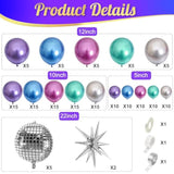Disco Neon Balloons Arch Kit, Disco Ball Balloons Decor, Metallic Balloons Arch Kit For Disco Party Decorations, Happy New Year Eve Party Decorations Supplies 2025