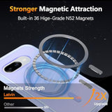 Phone Cover For Google Pixel 9A Case | With 1 Screen Protector, Compatible With Magsafe, Magnetic, Military Grade Protection, Translucent Matte Frosted Back, Lavender Purple