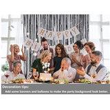2 Pack Iridescent Black Foil Fringe Curtains Halloween Backdrop Party Decorations