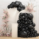 108pcs Black Double Stuffed Balloons Various Sizes Garland Arch Kit Party