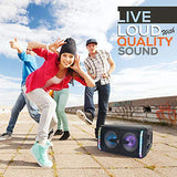 Bluetooth Speaker & Microphone System - Portable Stereo Karaoke Speaker with Wired Mic, Built-in LED Lights, MP3/USB, FM Radio (6.5 Subwoofers, 500