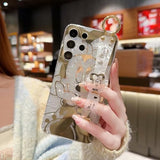 for Galaxy S25 Ultra Case Wrist Band Kickstand Cover Ultra Slim IMD Animal Pattern Shockproof Protection Holder Cover for Samsung Galaxy S25 Ultra 5G