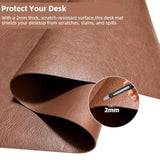 Leather Desk Pad Protector, Large Desk Mat For Desk, Non-Slip Keyboard Mousepad, Waterproof Big Mouse Pad, Desk Mat For Office And Home