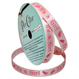 Special Occasions Ribbon: It'S A Girl, Polyester, 3/8-Inch By 10-Yard,