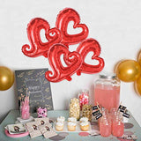 Hook Heart Foil Balloons,Red Heart Balloons,Valentine Engagement Weddi
