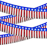 4 Packs 39Ft 4Th Of July Parade Floats Foil Fringe, Each 10 Ft X 15'' American Flag Stripes And Stars Tinsel Patriotic Foil Fringe Garland For 4Th Of July Trailer Car Graduation Homecoming Party