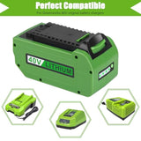 40V 6.0Ah Lithium-Ion Battery Replacement For Greenworks 40V Battery 29472 29462 29252 20202 22262 25312 25322 20642 22272 27062 21242 G-Max Cordless Power Tools(Not For Gen 1)