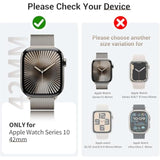 [4 Pack Privacy Screen Protector For Apple Watch Series 10-42 Mm,Premium Tpu Soft Full Coverage Film For Iwatch S10 2024, Anti-Spy Matte Black