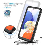 For Samsung Galaxy A14 5G Case, Ip68 Waterproof Dustproof, Built-In Screen Protector, Heavy Duty Full Body Protective Phone Case For Galaxy A14 5G, Black/Clear