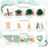 Sage Green Birthday Set with Gold Balloons, Banner & Neutral Safari Decor