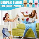 22 Pcs Funny Baby Shower Diapers Games Activities Fun Bridal Shower Games How Many Plushies Can You Catch In Your Big Diaper Gender Reveal For Boys Girls Adults(Blue)