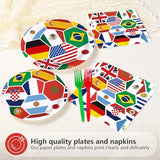 96 Pcs International World Flags Party Decorations, Serves 24