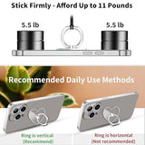 Transparent Clear Phone Holder Ring Grips, Finger Ring Stand for Cell Phone Tablet (Heart-clear)