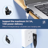 6 Pack 180 Degree & 90 Degree Usb 3.1 Adapter, Left And Right Angle Usb A Male