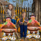 Turkey Balloons 2Pcs Self Standing Thanksgiving Balloons for Fall Party Harvest Festival Decor