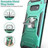 For Galaxy S10E Case With Tempered Glass Screen Protector,Hybrid Drop Test Slim Fit Cover With Car Mount Kickstand Slim Fit Protective Phone Case For Galaxy S10E,Dark Green