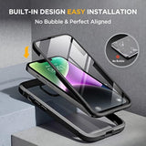 iPhone 14 Glass Series Clear Bumper Case w 9H Screen & Lens Lemon