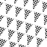 98 ft Black & White Checkered Flag Banner for Racing Parties