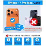 For Iphone 17 Pro Max Case Wallet With Screen Protector (Tempered Glass), Slide Camera Cover, Military Grade Drop, Card Holder (4-5 Cards), Heavy Duty Men Women Case For Iphone 17 Pro Max, Blue