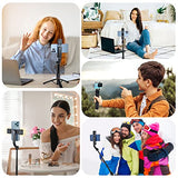 Phone Tripod & Selfie Stick with Light & Remote, 42" Extendable Selfie Stick Cell Phon Travel Tripod Stand Compatible with iPhone Android, Camera,