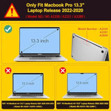 For Macbook Pro 13-Inch Case 2022 2021 2020 Release A2338 M2 M1 A2289 A2251, Printed Plastic Hard Shell Cover For New Macbook Pro 13.3-Inch Touch Bar Fits Touch Id, Dahlia Flower C035