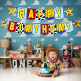 Toys Happy Birthday Banner for Kids Toy Game Party Decorations