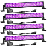 4 Pack 42W Led Black Lights, Blacklight Bars With Plug And Switch, Glow In The Dark Party Supplies For Halloween Decorations, Bedroom, Body Paint, Stage Lighting, Poster, Black
