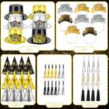 50-Piece 2026 New Year Party Set with Headbands Hats and Noise Makers